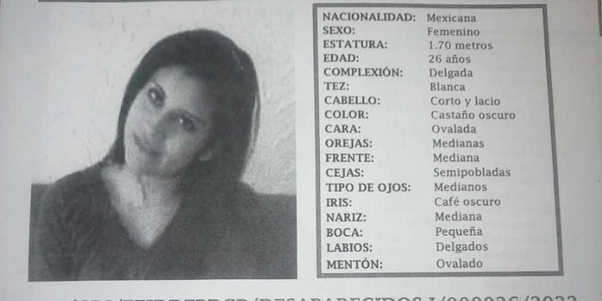 Urge localizar a Valeria Tapia de 26 años de edad
