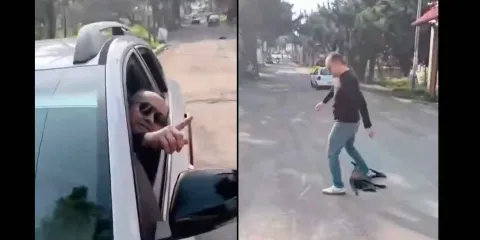 Sujeto atropella a perro en Milpa Alta y patea su cuerpo para retirarlo de la calle. VIDEO