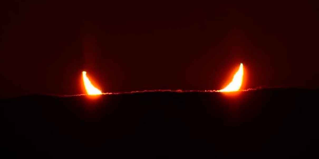 Así se observó  el eclipse solar parcial de principios de 2025 