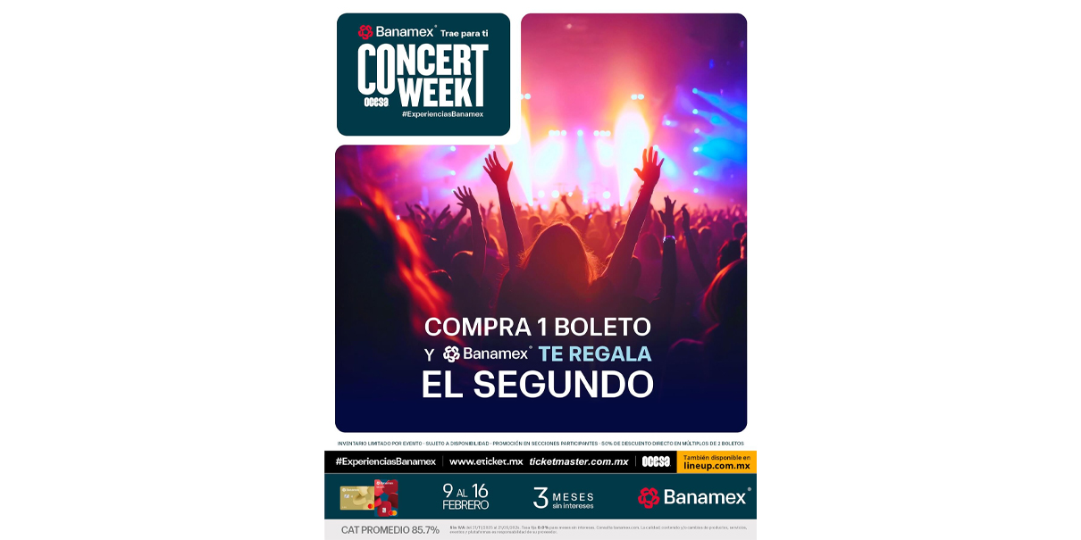 Lanzan promoción 2x1 para el festival Resuena Dos Equis durante OCESA Concert Week