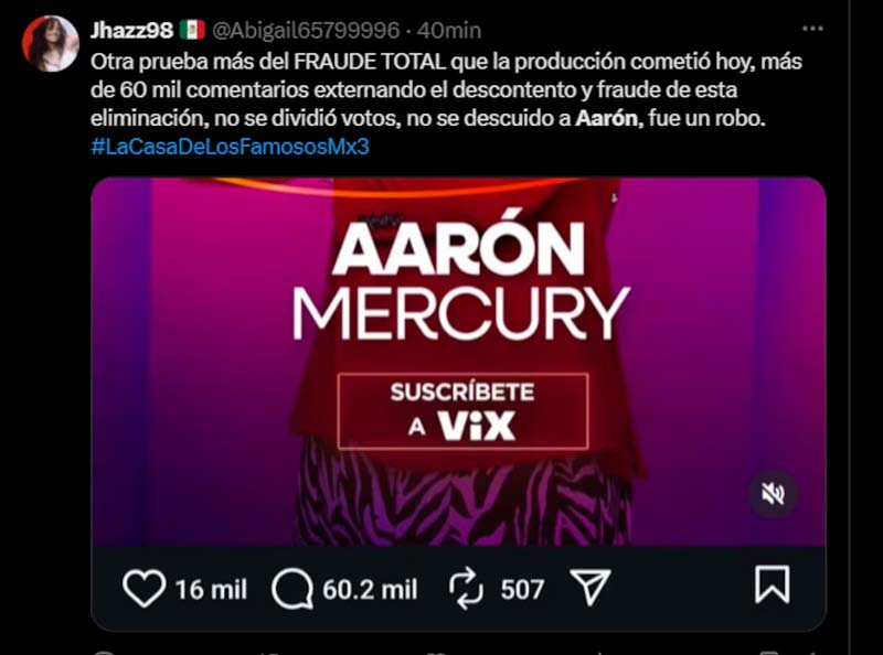 Aarón Mercury se despide de La Casa de los Famosos México; así queda la gran final
