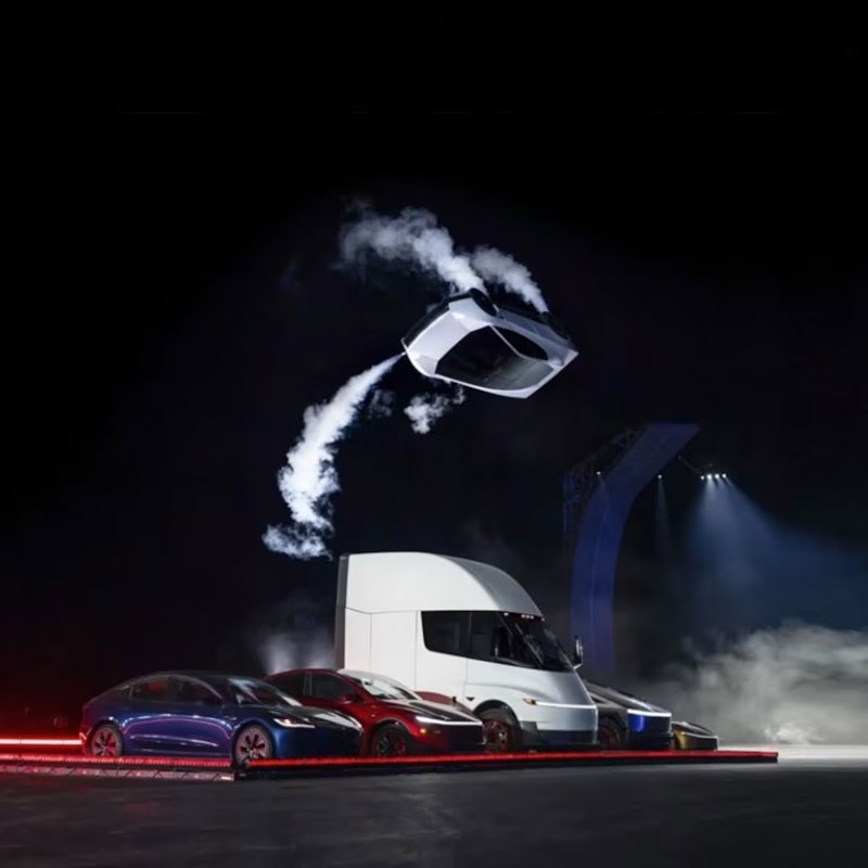 El nuevo Roadster de Elon Musk pasó de 0 a 60 mph en 0.81 segundos. Funciona con propulsores de gas frío de SpaceX en la parte trasera.
