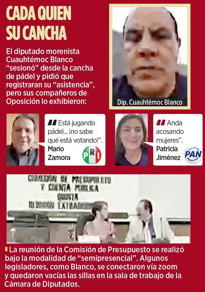 Cuauhtémoc Blanco pide asistencia mientras juega pádel y no sabe ni qué está votando en Diputados