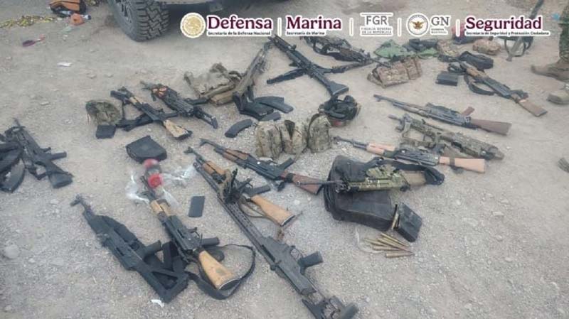 Aseguran fusiles Barret y explosivos tras captura de “02” y su grupo en Aldama