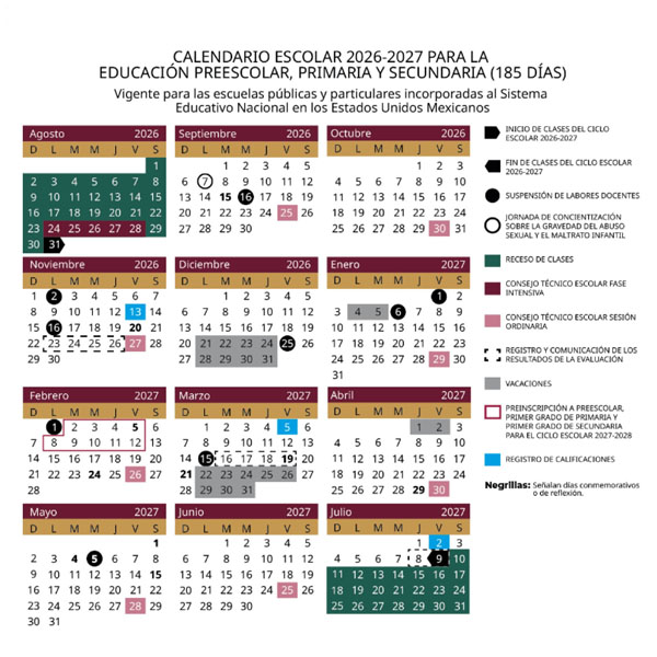 Calendario SEP