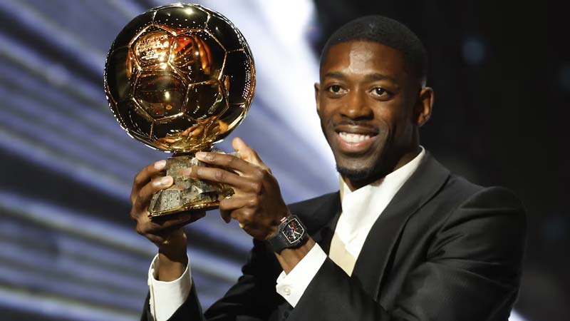 Dembélé recibe Balón de Oro tras histórica temporada en París Saint-Germain
