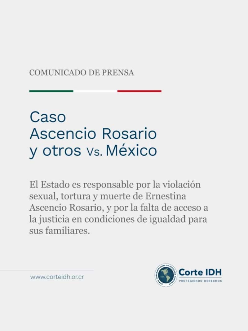 Corte Interamericana responsabiliza a México por violación, tortura y muerte de Ernestina Ascencio