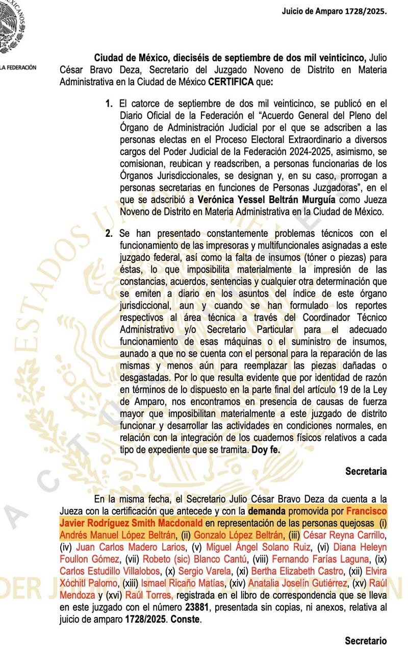 Hijos de AMLO niegan haber solicitado amparo por huachicol
