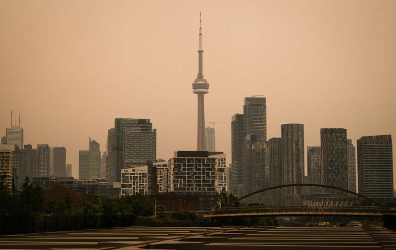 Impactantes imágenes: humo de incendios en Canadá cubre Nueva York previo a la final del Mundial 2026