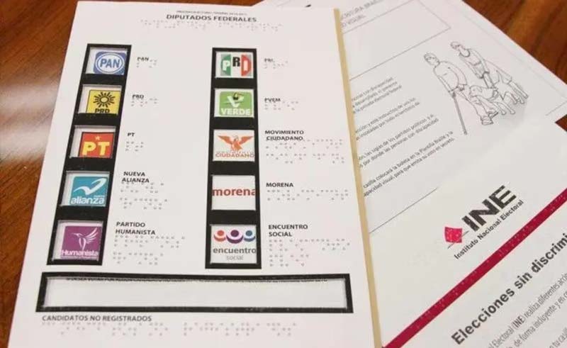 INE prepara una boleta braille electrónica con audio y QR para las elecciones de 2027
