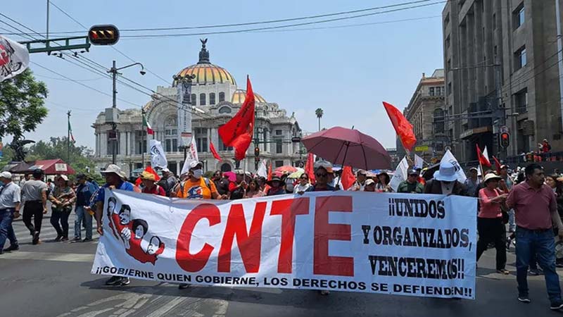 Rechaza CNTE oferta del Gobierno; alista MEGAMARCHA en pleno inicio del Mundial
