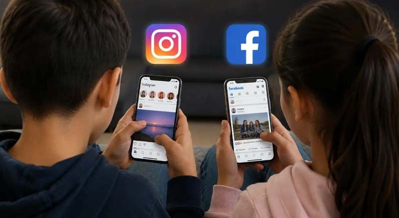 Meta limitará a dos horas diarias el uso de Facebook e Instagram para menores de 18 años.