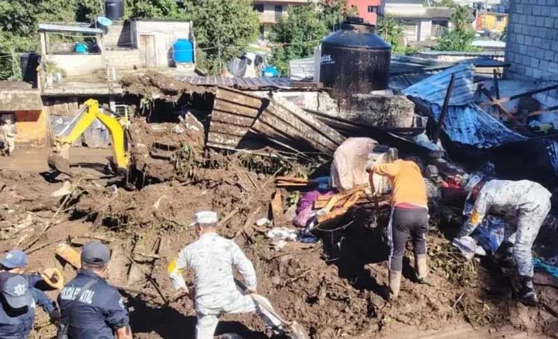 Lluvias dejan 66 fallecidos y 191 comunidades aisladas en cinco estados de México