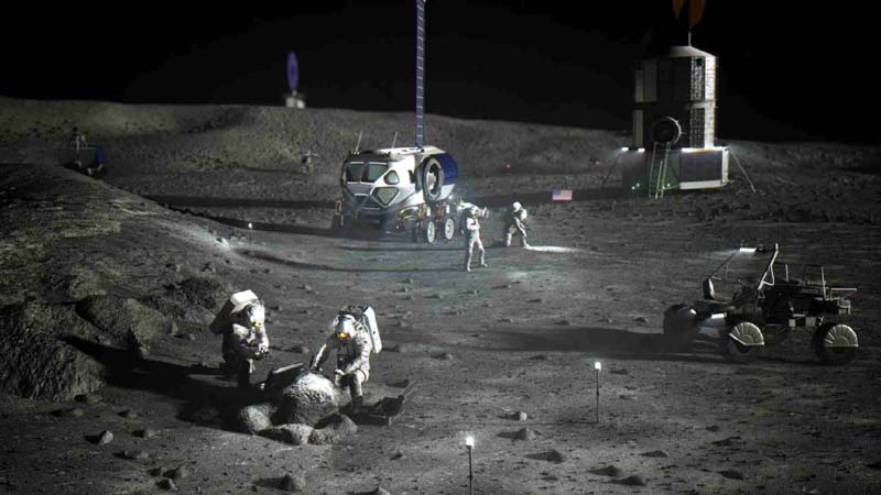 Así será la base lunar de la NASA en el polo sur de la Luna