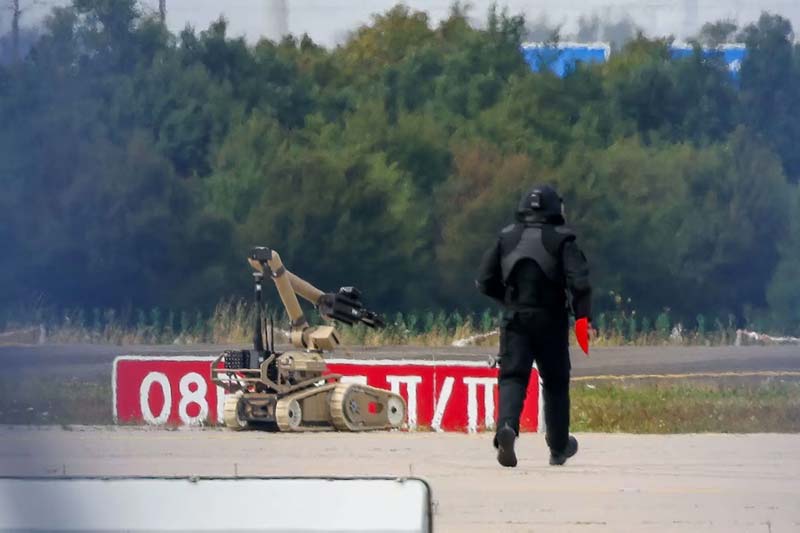 Un dron con explosivos apareció en el aeropuerto de Leipzig.