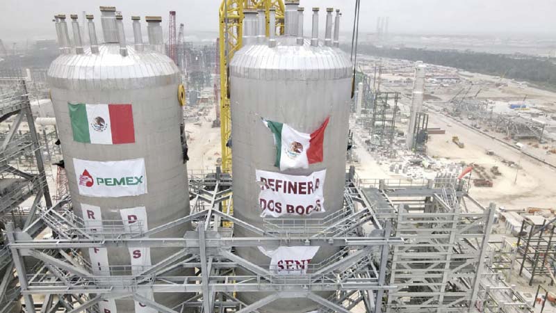 Dos Bocas alcanza 192 mil barriles diarios con aumento del 87.5%