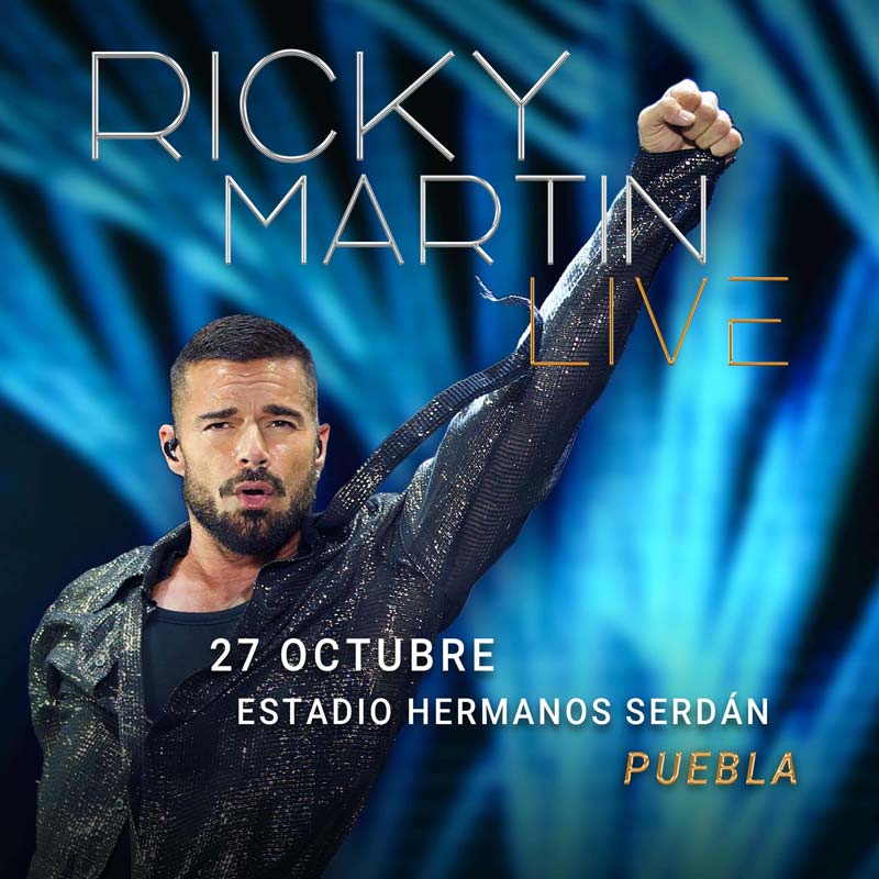Ricky Martin regresa a Puebla en 2026 ¿Dónde y cuándo se presentará?