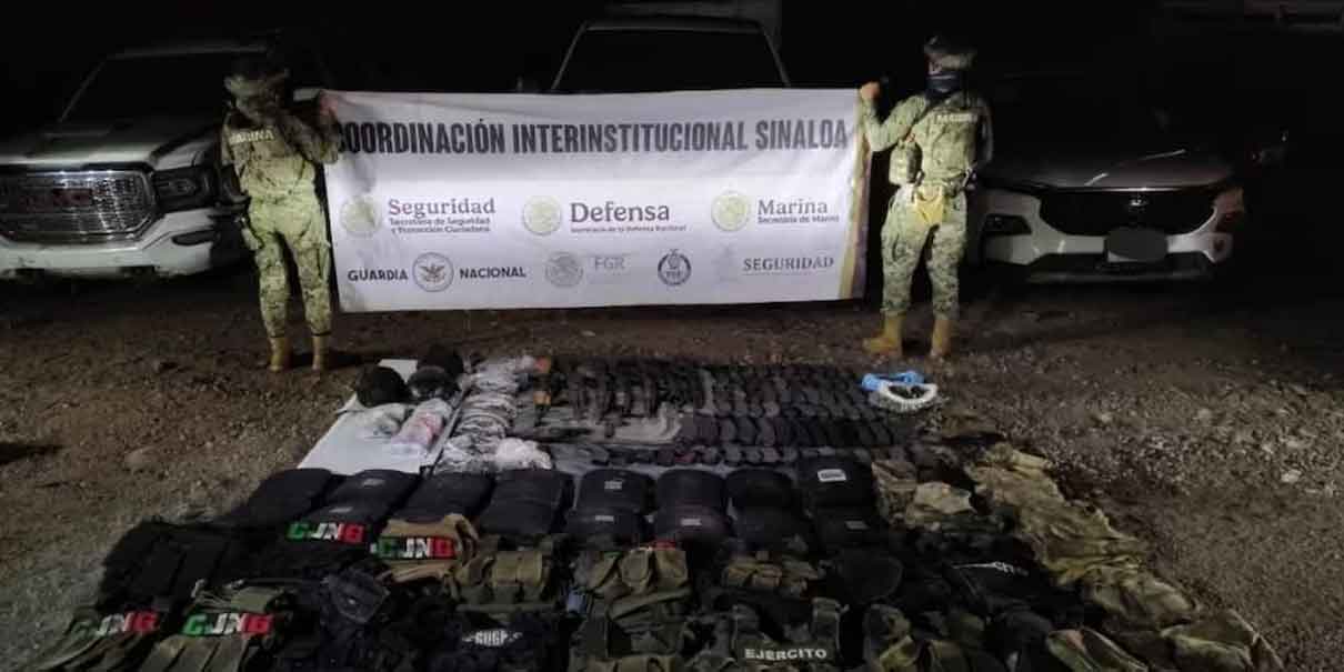 Caen seis sicarios del CJNG en Culiacán con armas y vehículos blindados