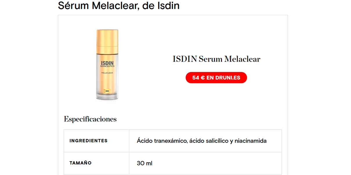 Crema para eliminar la melasma