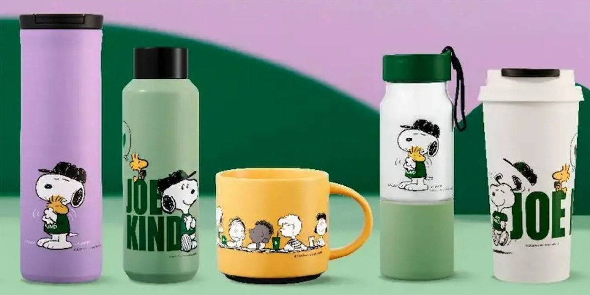 Productos exclusivos de la colección Starbucks x Snoopy