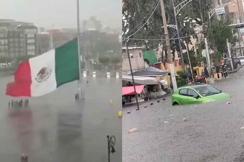 VIDEOS. Tormenta HISTÓRICA en CDMX: granizo, inundaciones y suspensión de vuelos en AICM