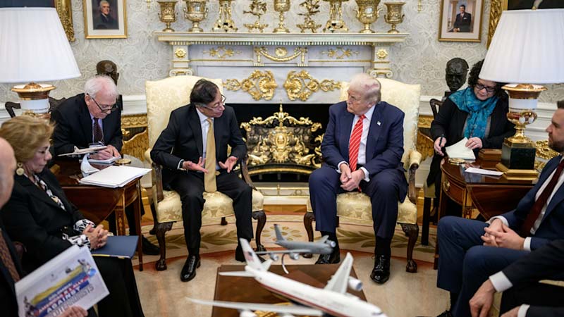 Petro revela nombres de capos del narcotráfico a Trump durante su primer encuentro