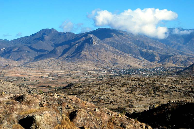 El paisaje del Valle de Tlacolula