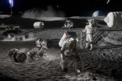 Así será la base lunar de la NASA en el polo sur de la Luna