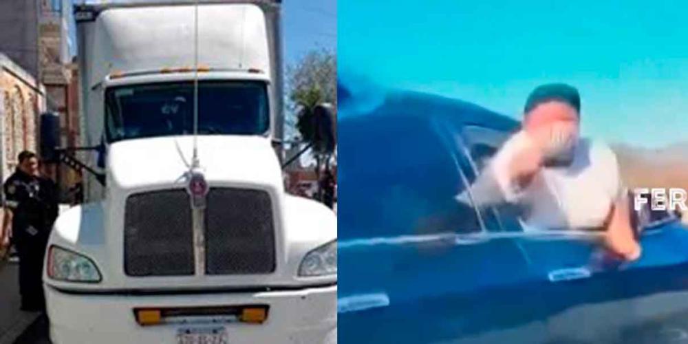 VIDEO. Grupo organizado robó un tráiler y secuestro a conductor en la México-Querétaro