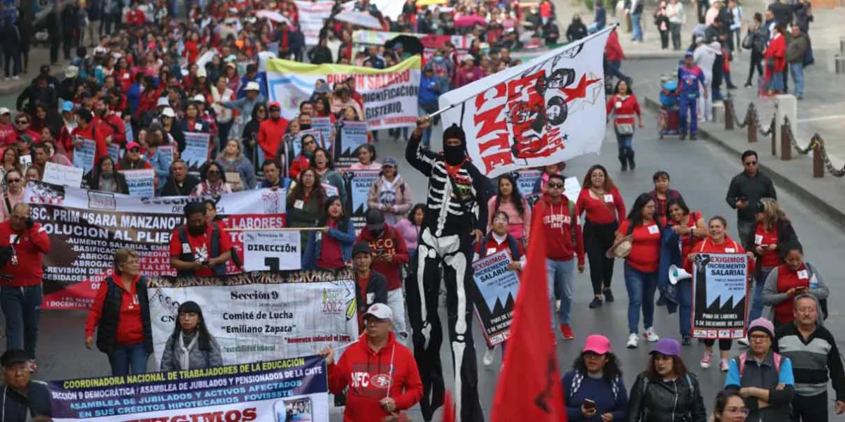 CNTE alista megamarcha y paro nacional en CDMX por Día del Maestro
