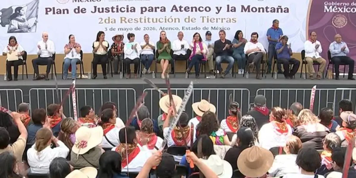 Sheinbaum reivindica la lucha de Atenco y restituye tierras al pueblo