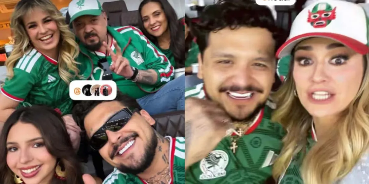 María José aparece con Nodal y Ángela Aguilar en el México vs Ecuador; aficionados le cantan ‘Prefiero ser su amante’