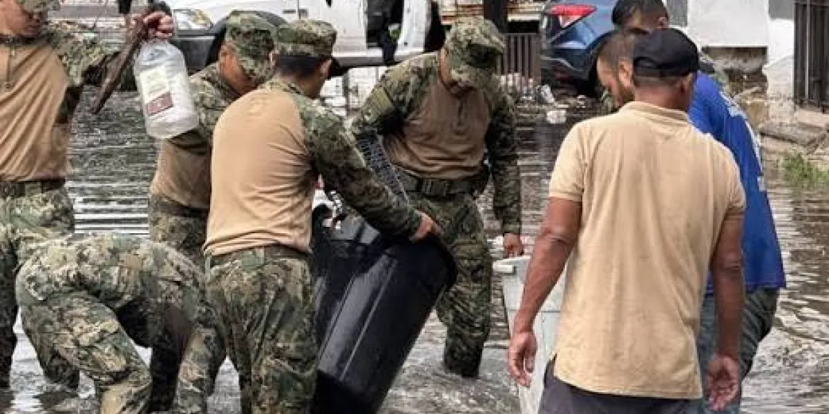 Activa la Semar el Plan Marina en Fase de Auxilio tras intensas lluvias en Mazatlán