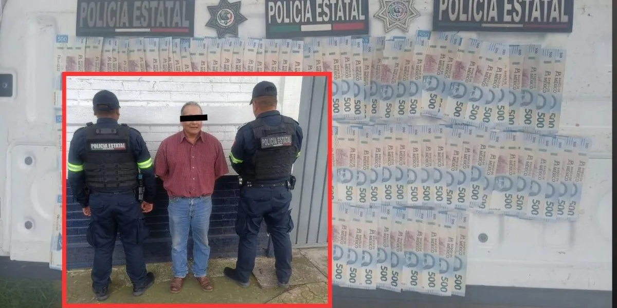 Detienen a sujeto en el Edomex tras intentar depositar 85 mil pesos en billetes falsos