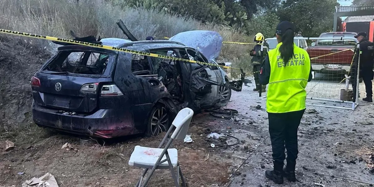 Así fue el momento en que explotó un vehículo con pirotecnia en Cuautitlán Izcalli