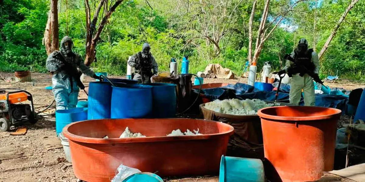 GOLPE AL NARCO. Desmantelan cuatro laboratorios de metanfetamina en Michoacán y Guerrero