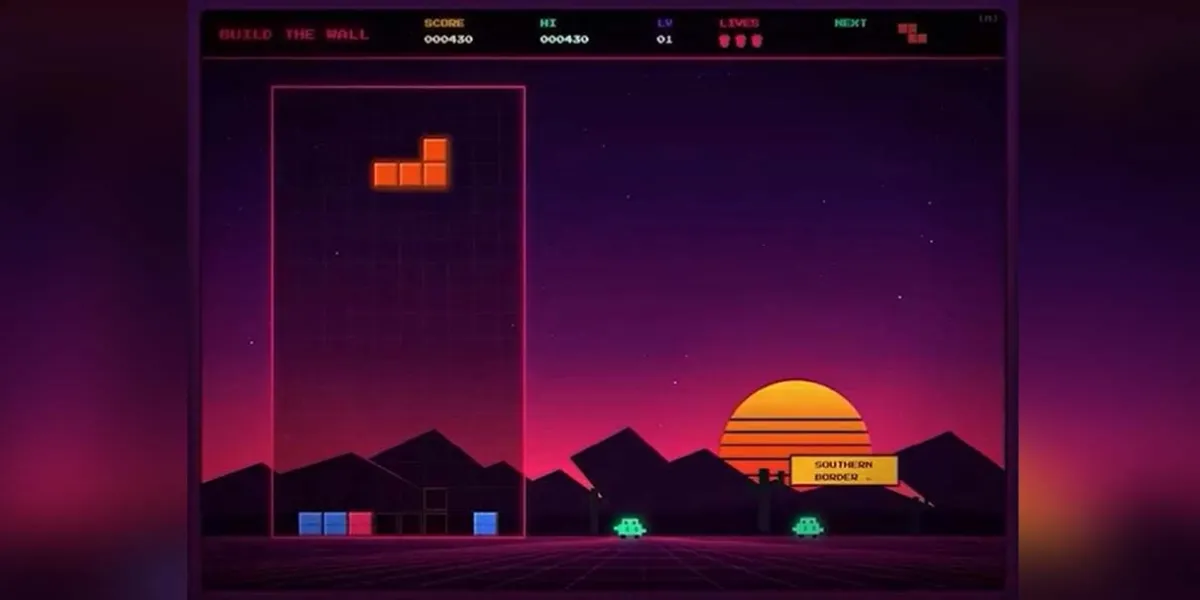 Trump retira juego de “Construye el muro” tras reclamo de Tetris