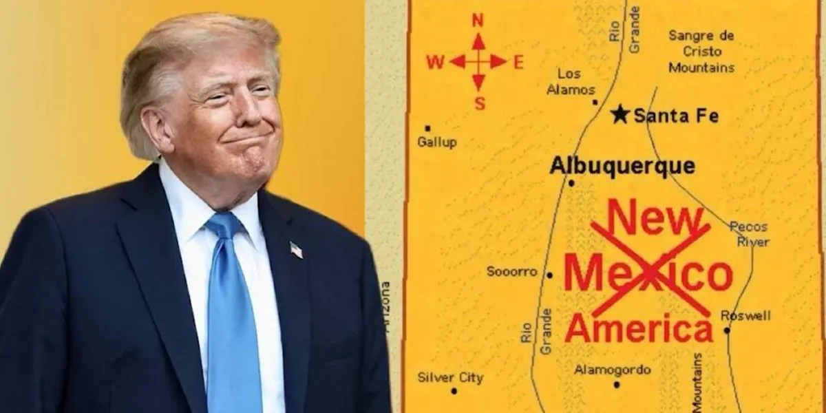 Trump tacha “México” y pone “Nueva América” en polémico mapa