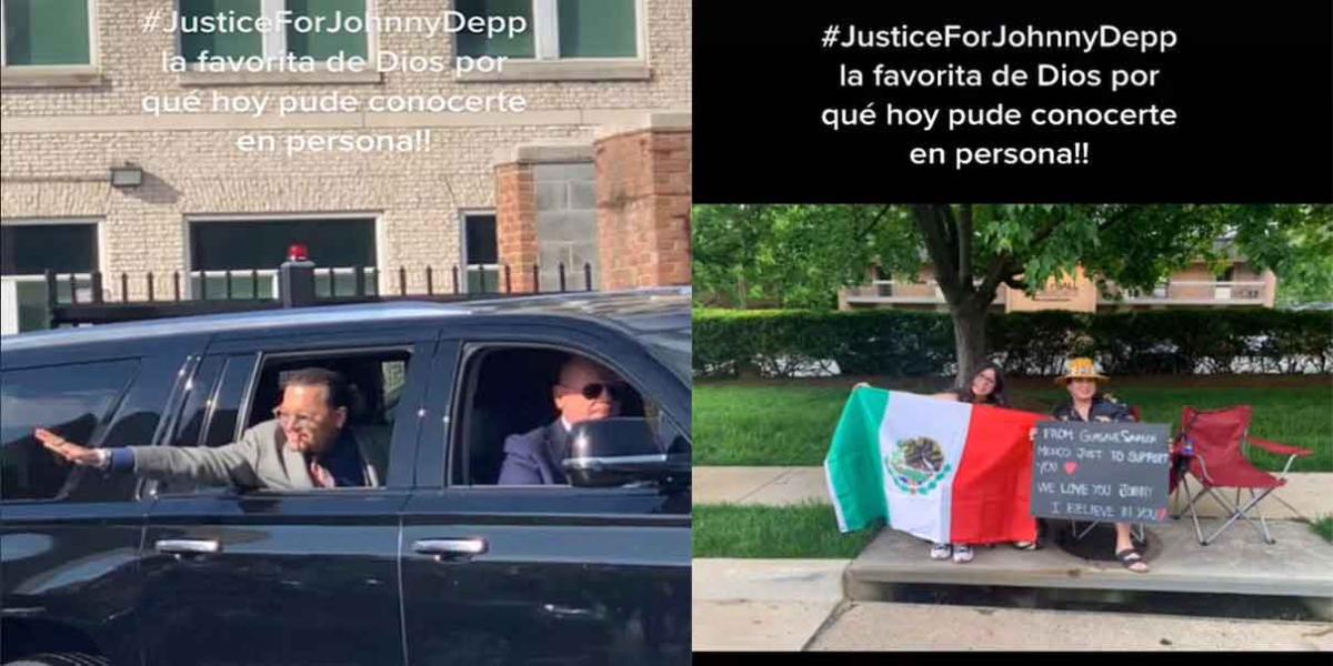 Mexicana se vuelve viral por ir a mostrar su apoyo a Johnny Depp fuera de la corte