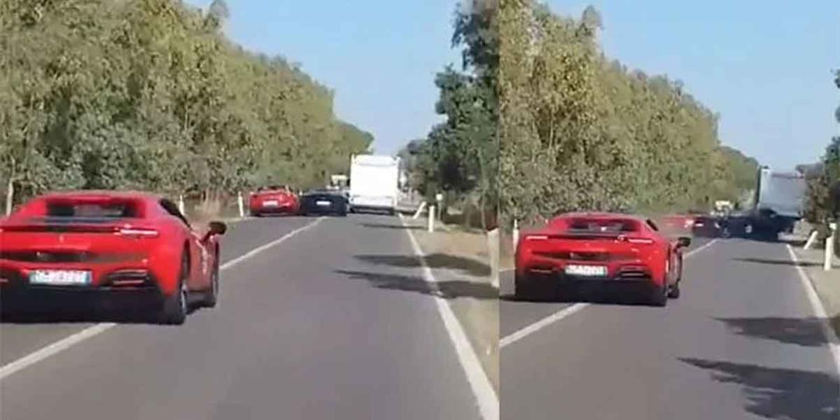 VIDEO. Autos de lujo provocan dos muertos al querer rebasar una furgoneta 
