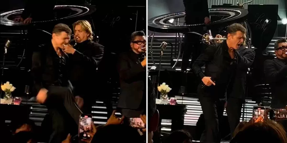 VIDEO. “Le da el torzón”, Luis Miguel sufre lesión de rodilla por patear una pelota en show