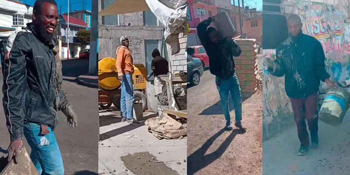 VIDEO. “México es bueno”, haitianos trabajan como albañiles en Iztapalapa