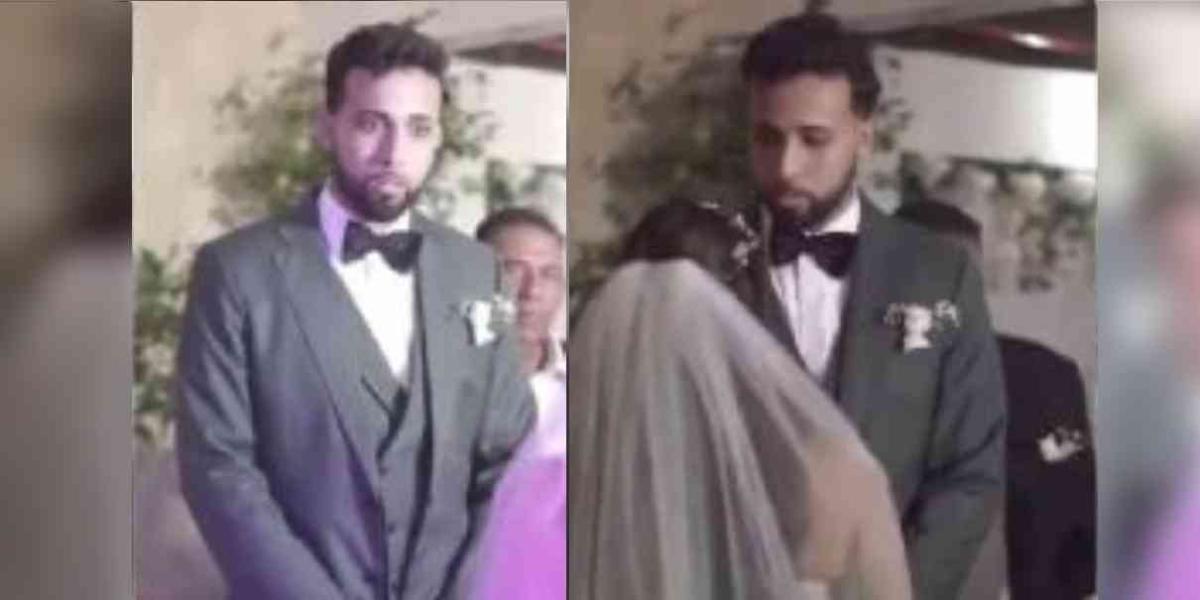 Novia usa minivestido transparente en su boda y así reaccionó el novio