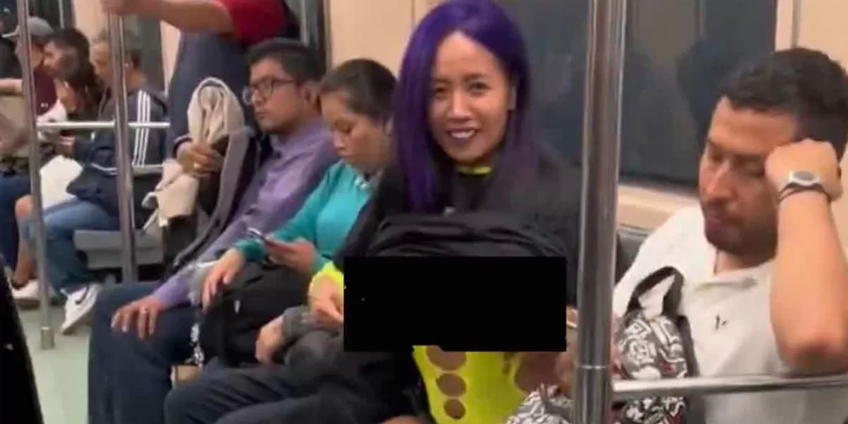 Modelo Luna Bella graba video explícito en el Metro de CDMX; podría ser sancionada