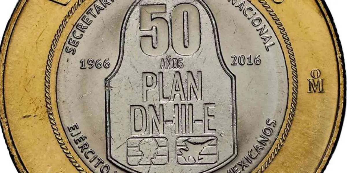 Moneda conmemorativa de 20 pesos del Plan DN-III-E, ¡Vale 50 millones!