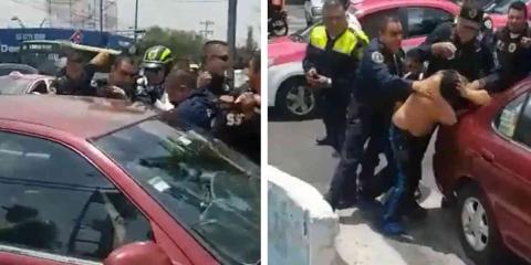 VIDEO. Revisión a motociclistas provoca pelea campal entre policías y vecinos de la GAM