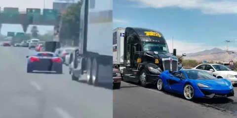 Tráiler destroza un McLaren en carretera de Guanajuato ¿Quién tuvo la culpa? 