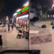 VIDEO FUERTE. Joven es agredido por sujetos en Tijuana y regresa para vengarse a BALAZ0S