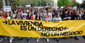 Crisis de vivienda en España; protestas por rentas impagables y la compra es imposible