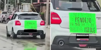 ¡México mágico! Conductor transporta la cena patria en el techo de su auto con peculiar advertencia